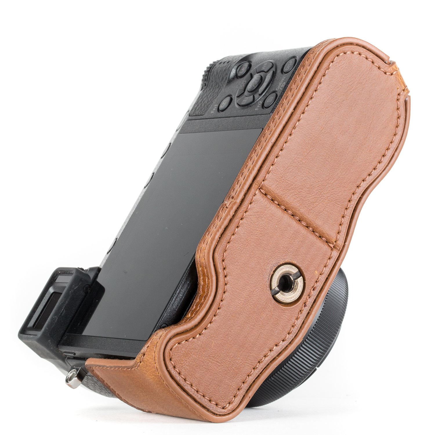 Amazon.com : MegaGear Ever Ready Leather Camera Half Case